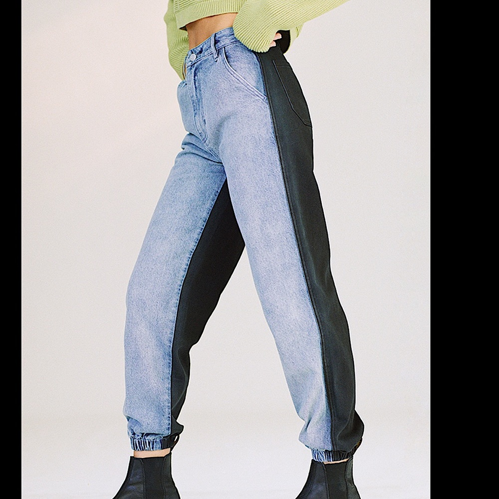 PacSun two toned denim 90s joggers